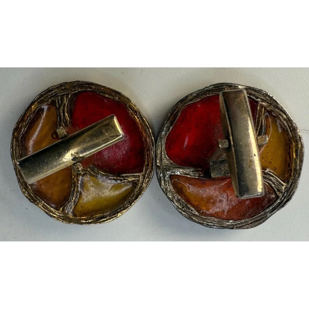 Coro casuals ladies cuff links vintage Venetian Glow